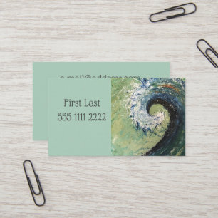 Abstracte verf met tapijtgolven visitekaartje
