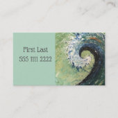 Abstracte verf met tapijtgolven visitekaartje (Voorkant)