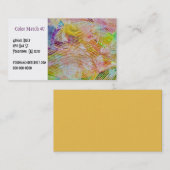 Abstracte verf met trollen visitekaartje (Voorkant / Achterkant)