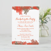 Abstracte verf met waterkleur vrijgezellenfeest kaart (Staand voorkant)