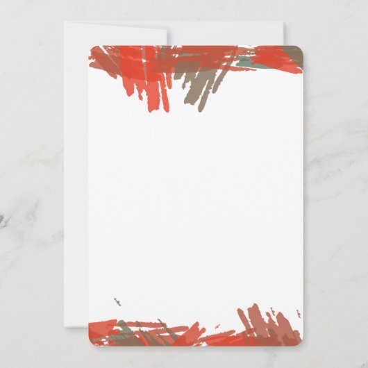 Abstracte verf met waterkleur vrijgezellenfeest kaart (Achterkant)