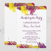 Abstracte verf met waterkleurige bachelorpartij kaart (Voorkant / Achterkant)