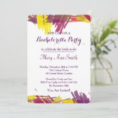 Abstracte verf met waterkleurige bachelorpartij kaart (Staand voorkant)