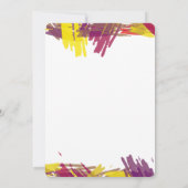 Abstracte verf met waterkleurige bachelorpartij kaart (Achterkant)