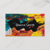 Abstracte verf | Penseelstreken Visitekaartje (Voorkant)