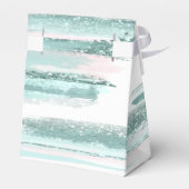 Abstracte Verf Slag Wedding Dank u Blauwgroen ID88 Bedankdoosjes (Achterkant)