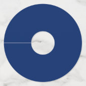 Abstracte verf Splatter Blue Wedding Wijnglaslabel (Achterkant)