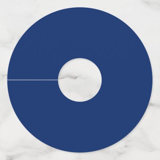 Abstracte verf Splatter Blue Wedding Wijnglaslabel (Achterkant)