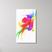 Abstracte verf Splatter Rainbow Loriket Canvas Afdruk (Voorkant)