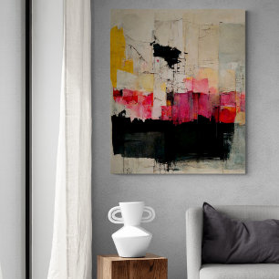 Abstracte verf "Springs Swamp". canvas afdruk