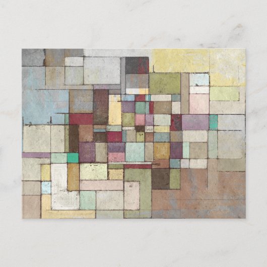 Abstracte verf van dagroosterrooster briefkaart (Voorkant)