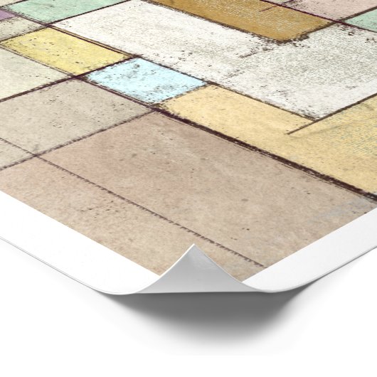 Abstracte verf van dagroosterrooster poster (Hoek)