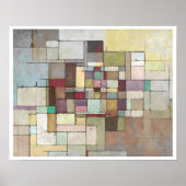 Abstracte verf van dagroosterrooster poster (Voorkant)