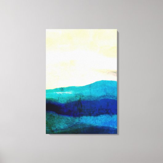 Abstracte verf van het Zee Cool Grungue Ocean Blue Canvas Afdruk (Voorkant)