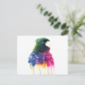 Abstracte verf van papegaaivogels briefkaart (Staand voorkant)