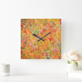 Abstracte verf vierkante klok (Huis)