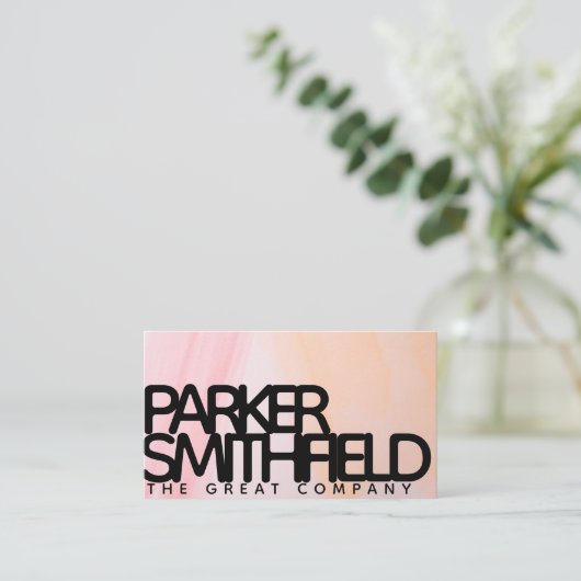 Abstracte verf visitekaartje (Staand voorkant)