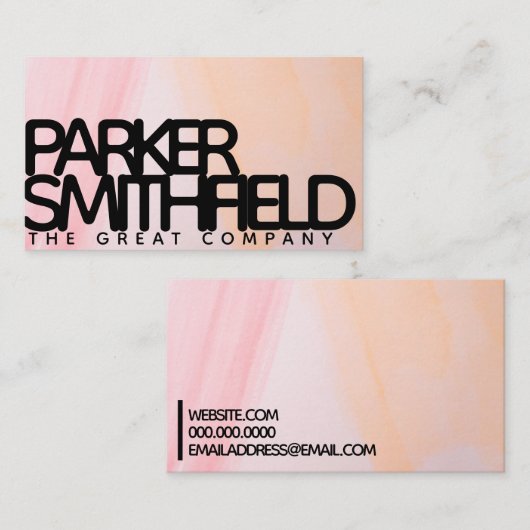 Abstracte verf visitekaartje (Voorkant / Achterkant)