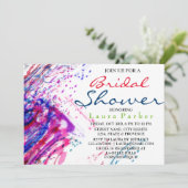 Abstracte verf Vrijgezellenfeest waterkleur Kaart (Staand voorkant)