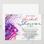 Abstracte verf Vrijgezellenfeest waterkleur Kaart (Voorkant / Achterkant)