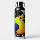 Abstracte verf waterfles (Achterkant)