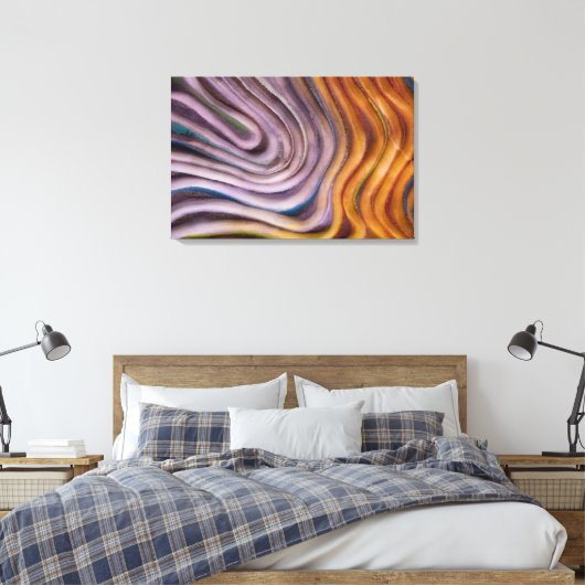 abstracte verf werveling canvas afdruk (Insitu (Slaapkamer))