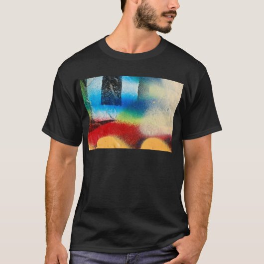 abstracte verfachtergrond graffiti t-shirt (Voorkant)