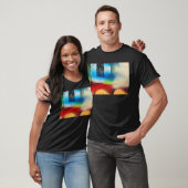 abstracte verfachtergrond graffiti t-shirt (Unisex)