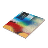 abstracte verfachtergrond graffiti tegeltje (Zijkant)