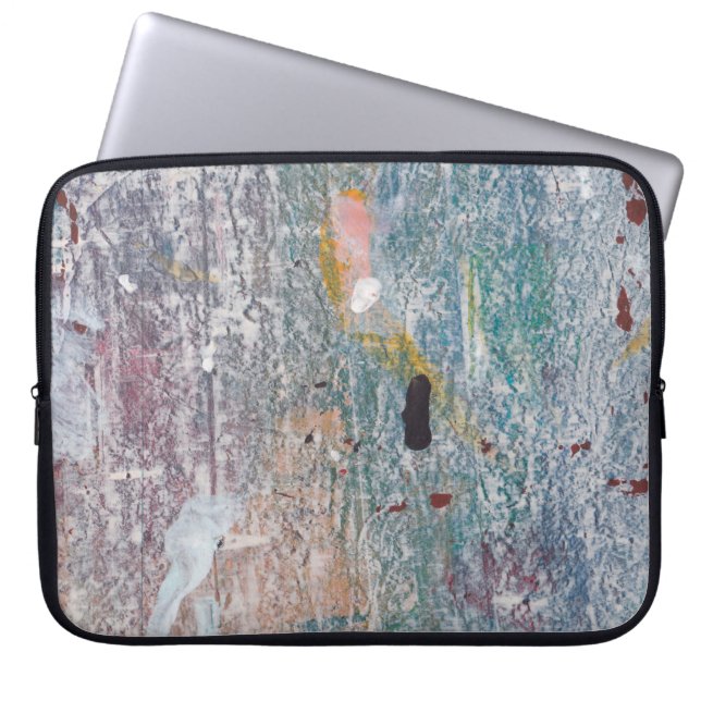 Abstracte verfachtergrond. Kunstwerk vervaardigd v Laptop Sleeve (Voorkant)