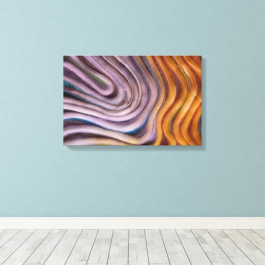 abstracte verfdraai canvas afdruk (Insitu (Houten vloer))