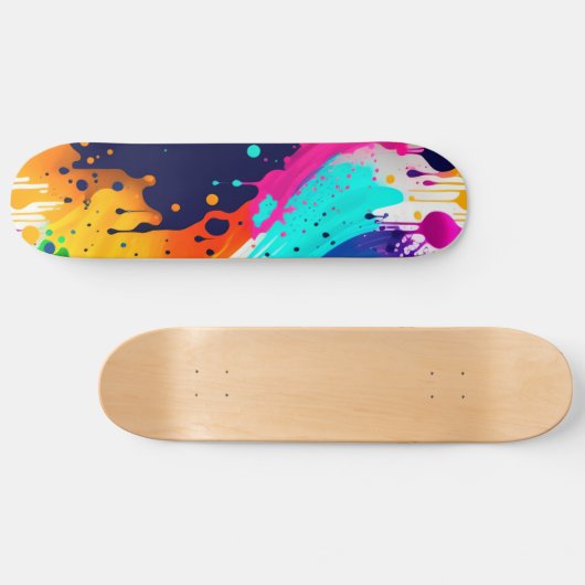 Abstracte verfdrip persoonlijk skateboard (Horizontaal)