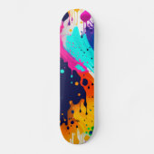 Abstracte verfdrip persoonlijk skateboard (Voorkant)