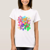 Abstracte verfdrukken Licht Shirt Vrouw (Voorkant)