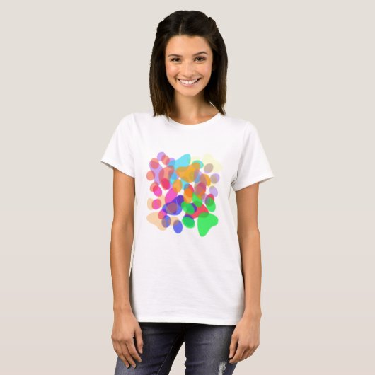 Abstracte verfdrukken Licht Shirt Vrouw (Voorkant volledig)