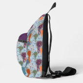 Abstracte verfdruppels modern spatmonogram sling bag (Rechts)