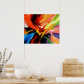 Abstracte verfenergie poster (Keuken)