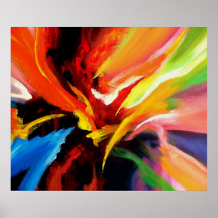 Abstracte verfenergie poster