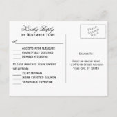 Abstracte verfijning Golden Marble RSVP Uitnodiging Briefkaart (Achterkant)