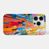Abstracte verfkleuren modern kunst ontwerp iPhone hoesje (Achterkant horizontaal)