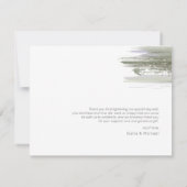 Abstracte verflijnen bruiloft Dank je ID886 Bedankkaart (Achterkant)