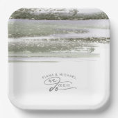 Abstracte verflijnen die we gebruiken ID886 Papieren Bordje (Voorkant)