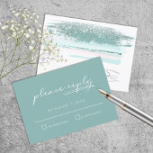 Abstracte verflijnen RSVP Blauwgroen