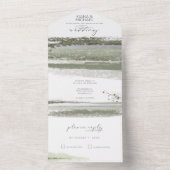 Abstracte Verflijnen Wedding ID886 All In One Uitnodiging (Binnen)