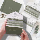 Abstracte Verflijnen Wedding ID886 All In One Uitnodiging