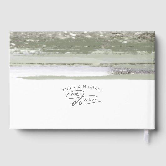 Abstracte Verflijnen Wedding ID886 Gastenboek (Achterkant)