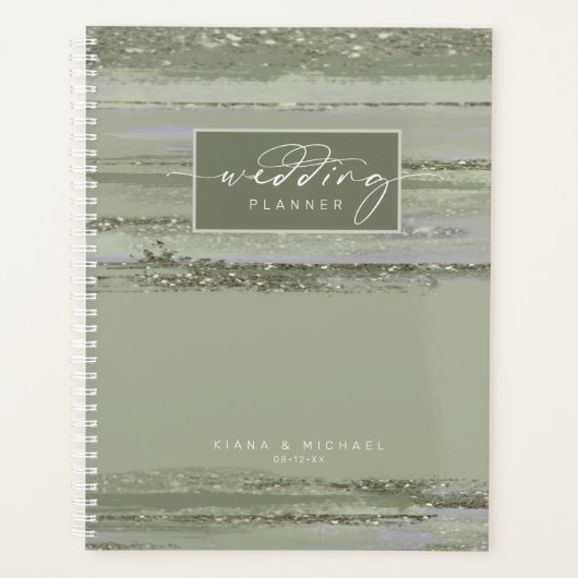 Abstracte Verflijnen Wedding ID886 Planner (Voorkant)