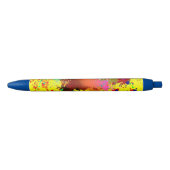 Abstracte verfplaat blauwe inkt pen (Voorkant)