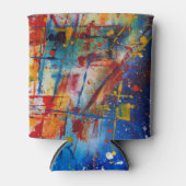 Abstracte verfplaat blikjeskoeler (Voorkant)