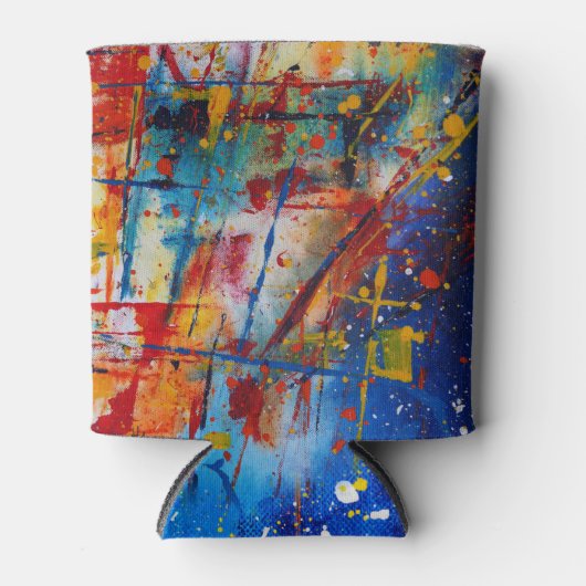 Abstracte verfplaat blikjeskoeler (Voorkant)